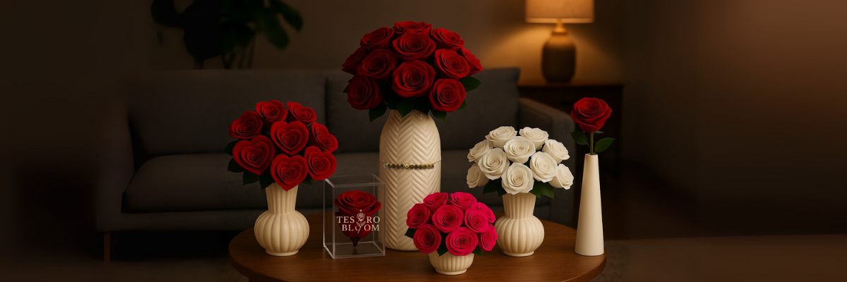 red and white roses Bouquet