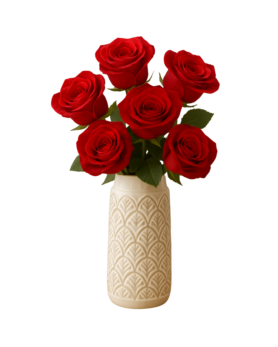 6 Stem Red Large Preserved Roses in Bloom | Tesoro Bloom