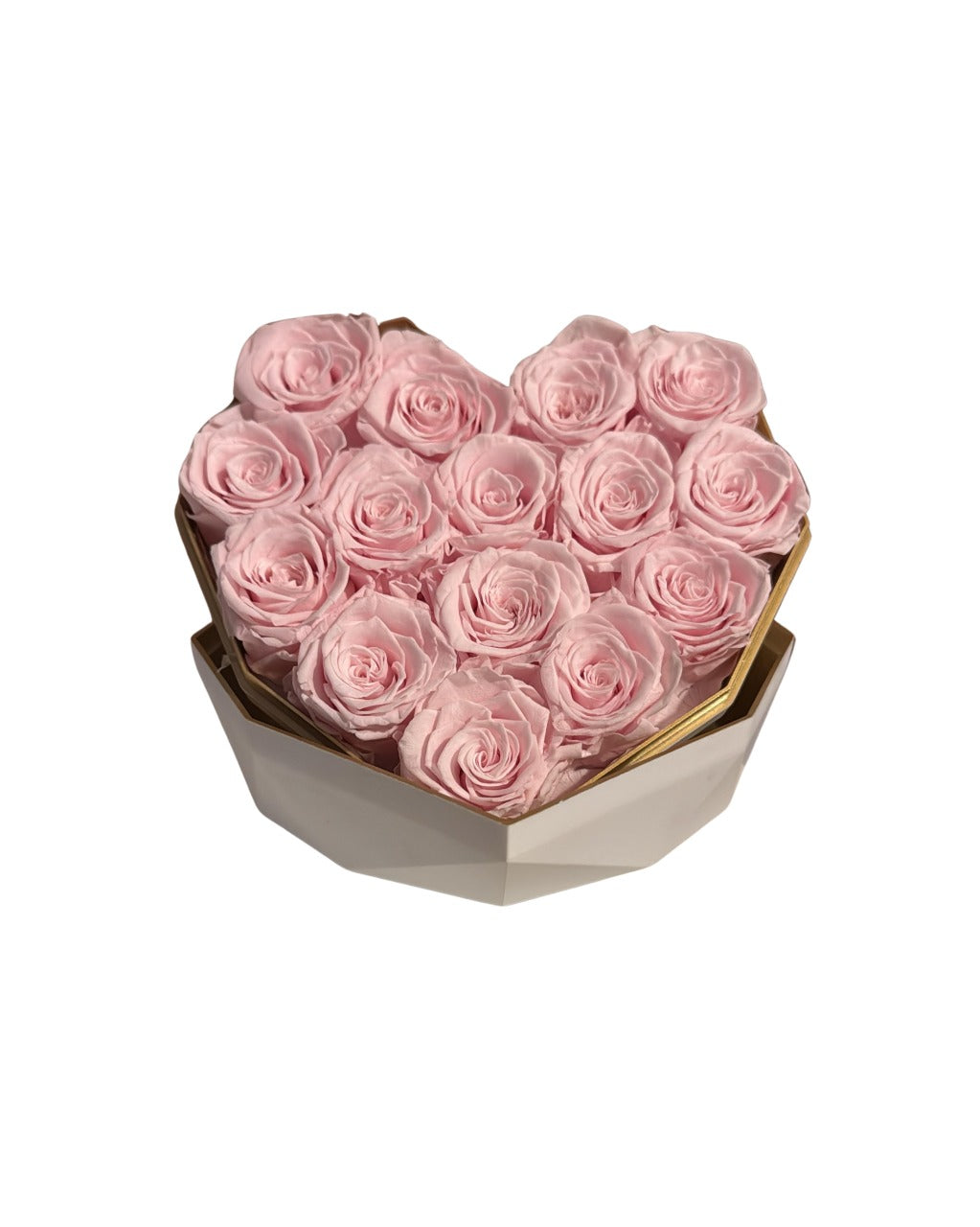 Pink Everlasting Roses in Heart-Shaped Box | Tesoro Bloom